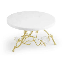 Butterfly Ginkgo Gold Cake Stand