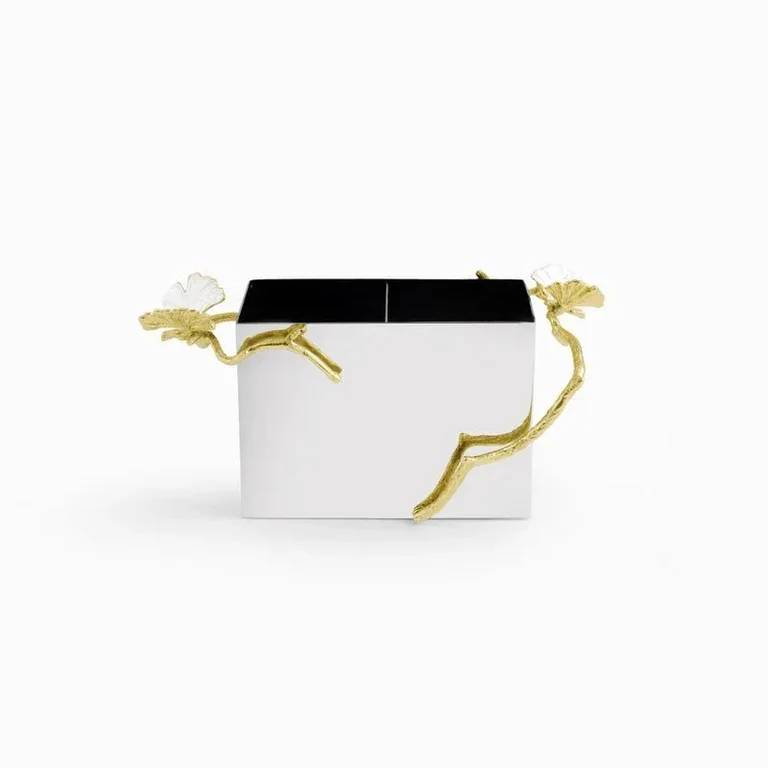 Butterfly Ginkgo Gold Cutlery Caddy