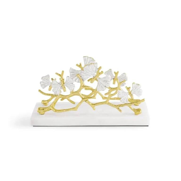 Butterfly Ginkgo Gold Vertical Napkin Holder