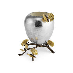 Butterfly Ginkgo Footed Vase - Medium