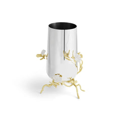 Butterfly Ginkgo Gold Vase - Medium