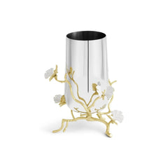 Butterfly Ginkgo Gold Vase - Medium