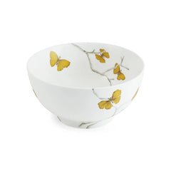 Butterfly Ginkgo Porcelain Serving Bowl