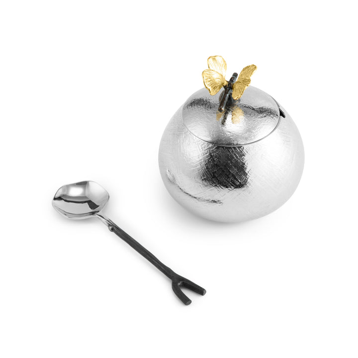 Butterfly Ginkgo Pot W/ Spoon