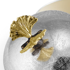 Butterfly Ginkgo Round Trinket Box