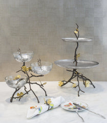 Butterfly Ginkgo Triple Bowl Set W/ Spoons