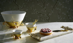 Cherry Blossom Porcelain Small Bowl W/ Spoon