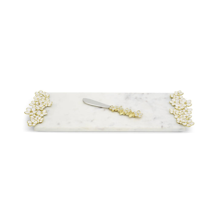 Cherry Blossom Small Cheese Board W/ Knife