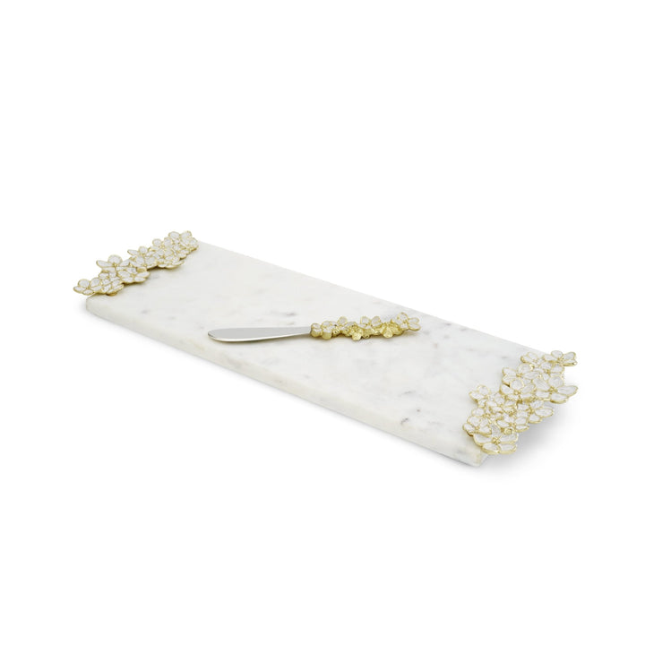 Cherry Blossom Small Cheese Board W/ Knife