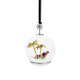 Island Santa Snow Globe Ornament