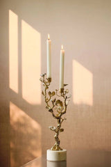Lovebirds Silver & Gold Candelabra