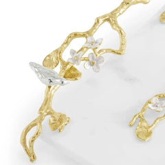 Lovebirds Silver & Gold Chesseboard w Knife