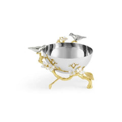 Lovebirds Silver & Gold Nut Bowl