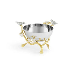 Lovebirds Silver & Gold Nut Bowl