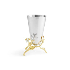 Lovebirds Silver & Gold Small Vase