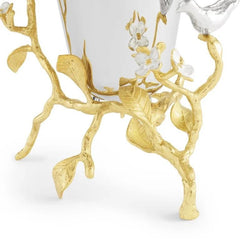 Lovebirds Silver & Gold Small Vase