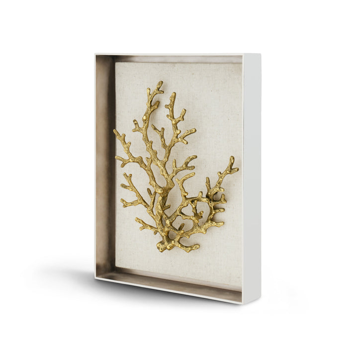 Ocean Coral Fabric Shadow Box