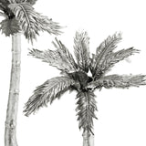 Palm Candleholders Nickelplate