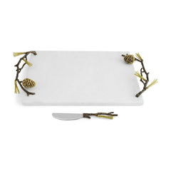 Pine Cone Cheeseboard With Knife