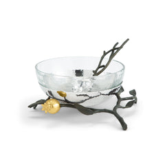 Pomegranate Glass Bowl W/ Spoon