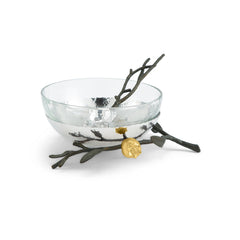 Pomegranate Glass Bowl W/ Spoon