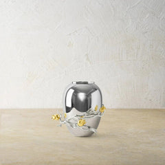 Pomegranate Silver & Gold Vase - Medium