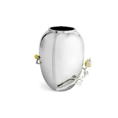 Pomegranate Silver & Gold Vase - Medium