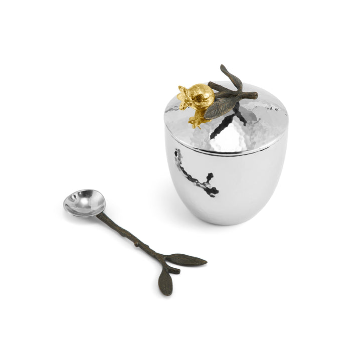 Pomegranate Sugar Pot W/ Spoon