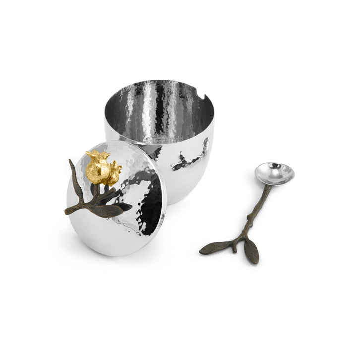 Pomegranate Sugar Pot W/ Spoon