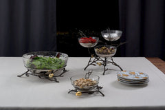 Pomegranate Triple Bowl Set W/ Spoons