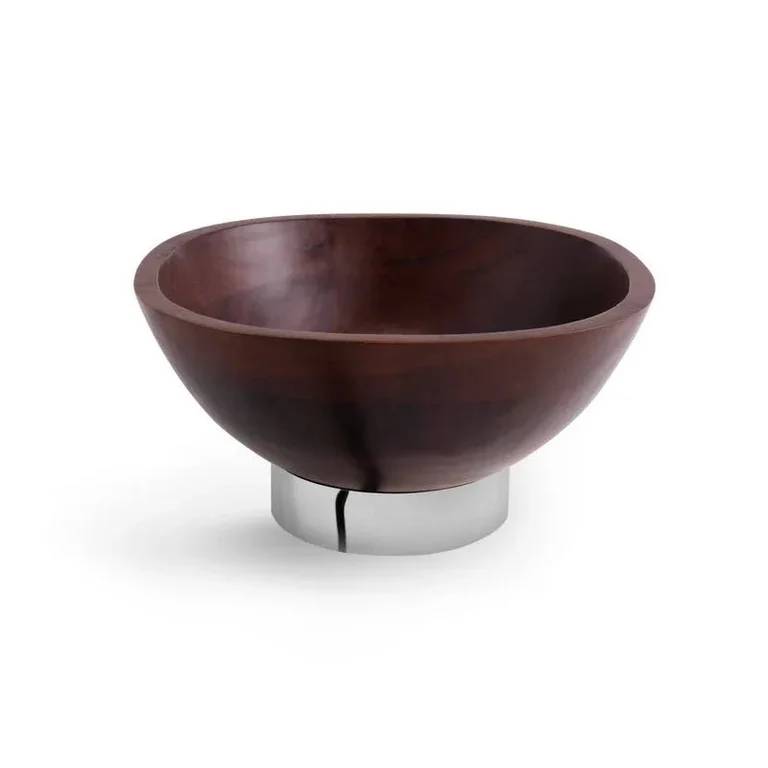 Reflective Wood Salad Bowl