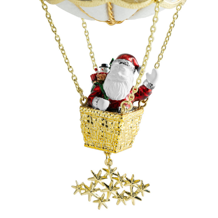 Santa In Balloon Ornament
