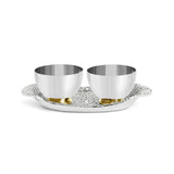 Shagreen Double Dish With Tray