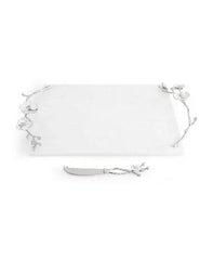 Silver Orchid Cheeseboard with Knife