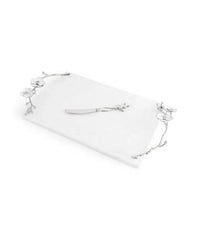 Silver Orchid Cheeseboard with Knife