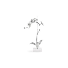 Silver Orchid Stem Sculpture Small
