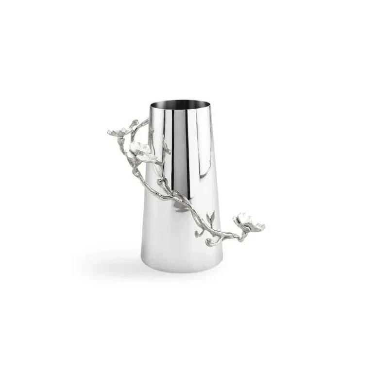 Silver Orchid Vase