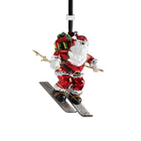 Skiing Santa Ornament