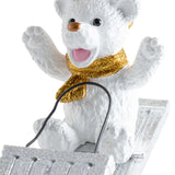 Sledding Teddy Ornament