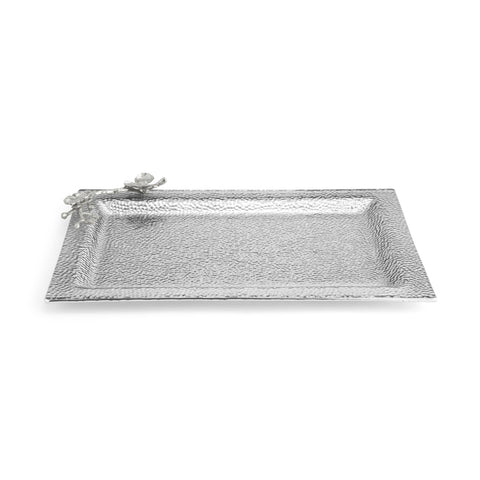 White Orchid Large Glass Tray