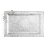 White Orchid Large Glass Tray
