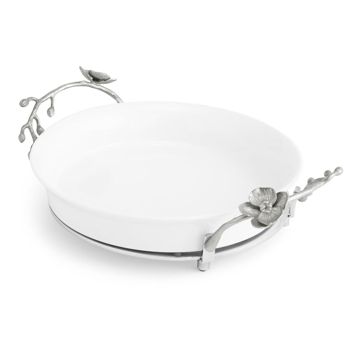 White Orchid Pie Dish