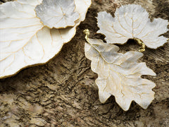 Winter Leaves Geranium Dish