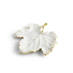 Winter Leaves White Leaf Dish