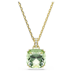 Millenia pendant Cushion cut, Green, 18K gold plated