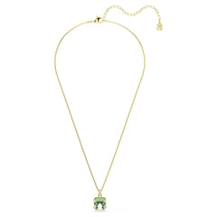 Millenia pendant Cushion cut, Green, 18K gold plated