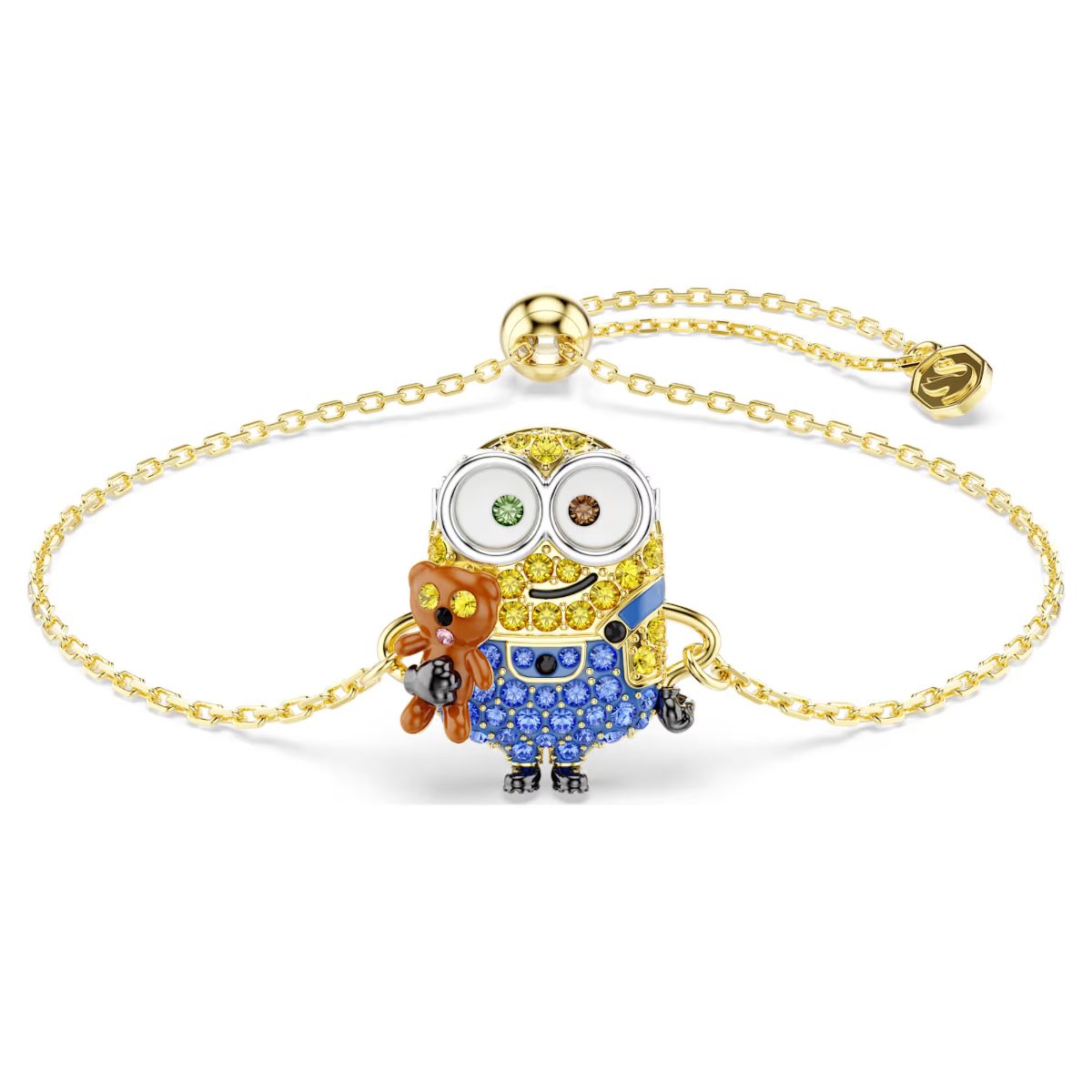 Minions Bob bracelet Pavé, Multicolored, Gold-tone plated