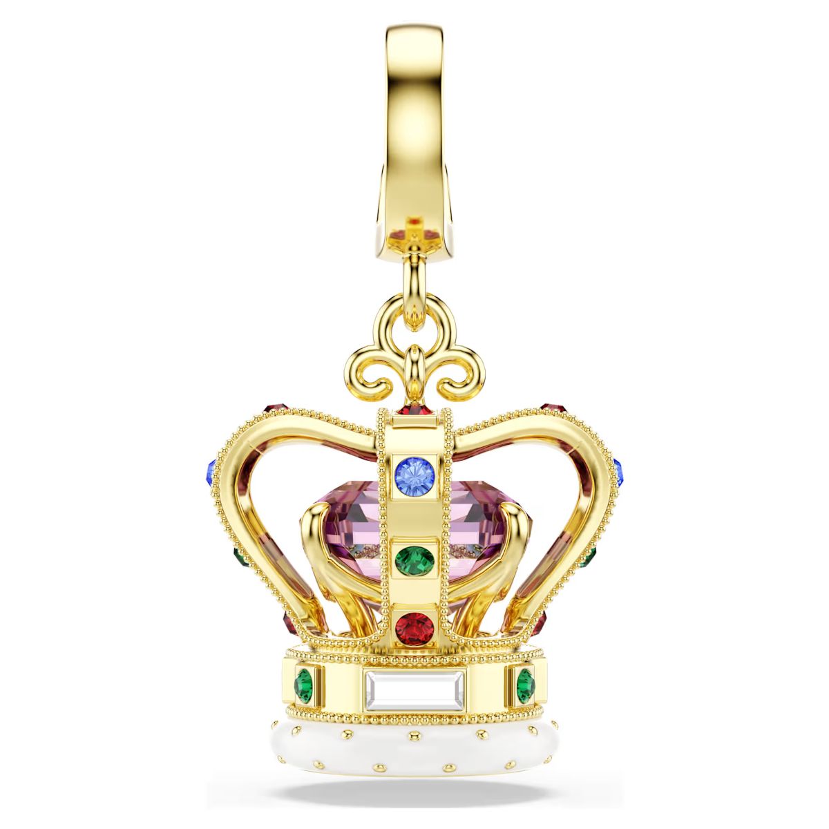 Minions Crown charm Mixed cuts, Multicolored, Gold-tone plated