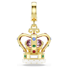 Minions Crown charm Mixed cuts, Multicolored, Gold-tone plated