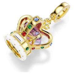 Minions Crown charm Mixed cuts, Multicolored, Gold-tone plated